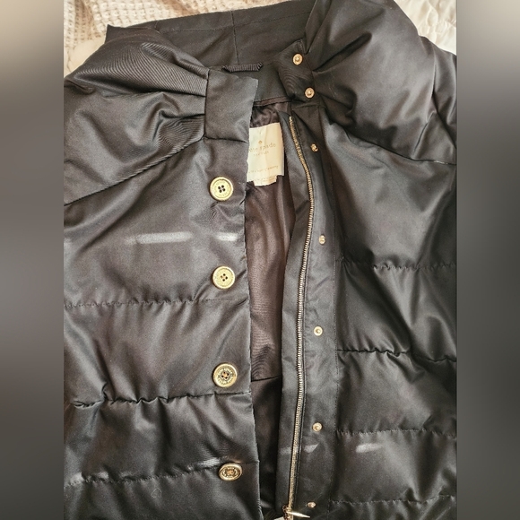 Kate Spade womens down filled black puffer coat size large - Picture 11 of 16